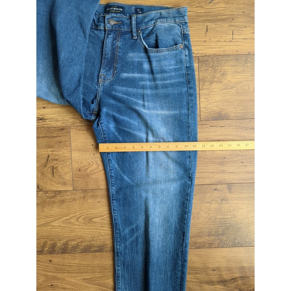 NWOT Lucky Brand Jeans Mens 221 Straight (Measures 35x28) Medium Wash Jeans Read - Picture 5 of 15